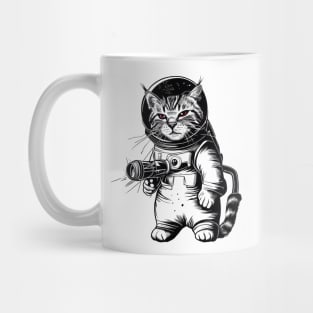 An Antropomorphic Astronaut Cat in a Spacesuit Mug